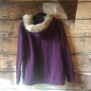 Justice Jackets & Coats - Justice Active Logo Fur Hoodie with Glitter Maroon Justice Jackets & Coats - Justice Active Logo Fur Hoodie with Glitter Maroon